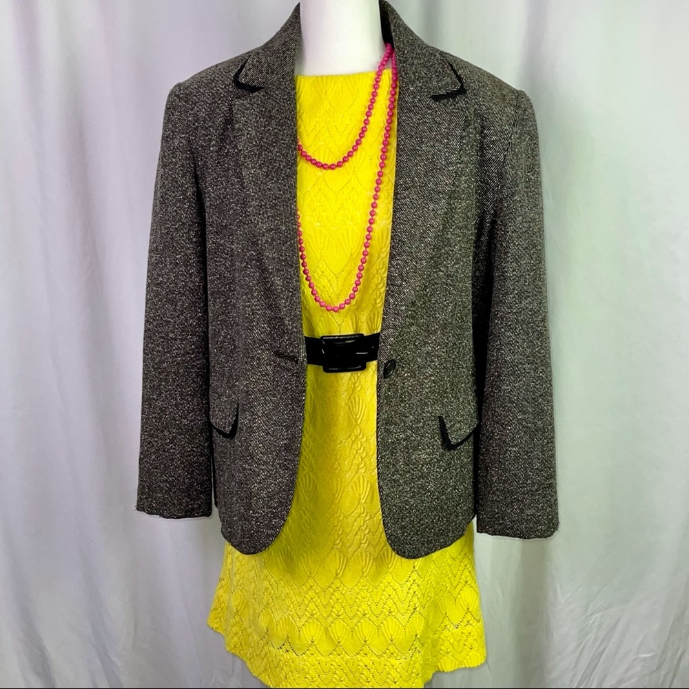Vintage Go-Go Dress Yellow Knitted Size Medium/6 Winkleman’s Detroit - Picture 3 of 13